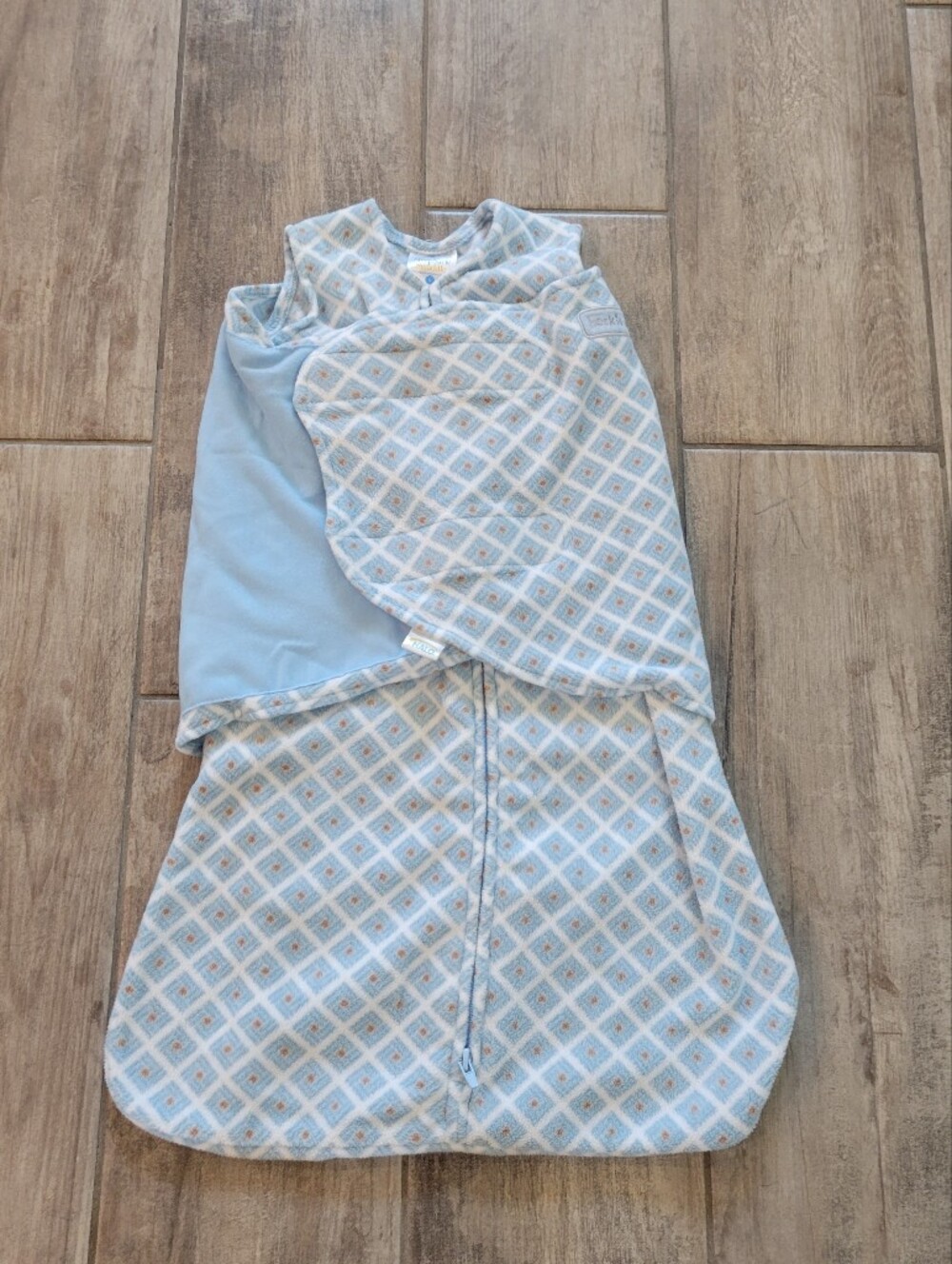 Halo Fleece Sleep Sack Swaddle Size Small 3-6 Months Blue